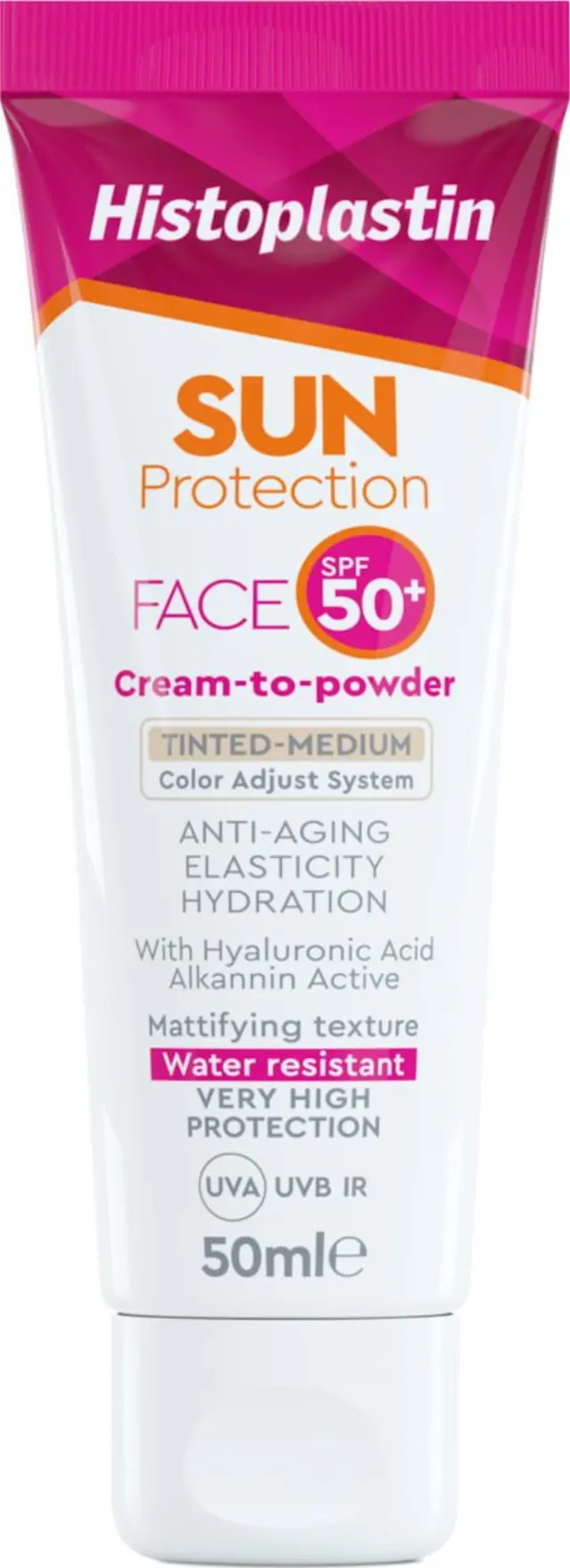 Heremco Histoplastin Sun Protection Αδιάβροχη Αντηλιακή Κρέμα Προσώπου SPF50 με Χρώμα 50ml