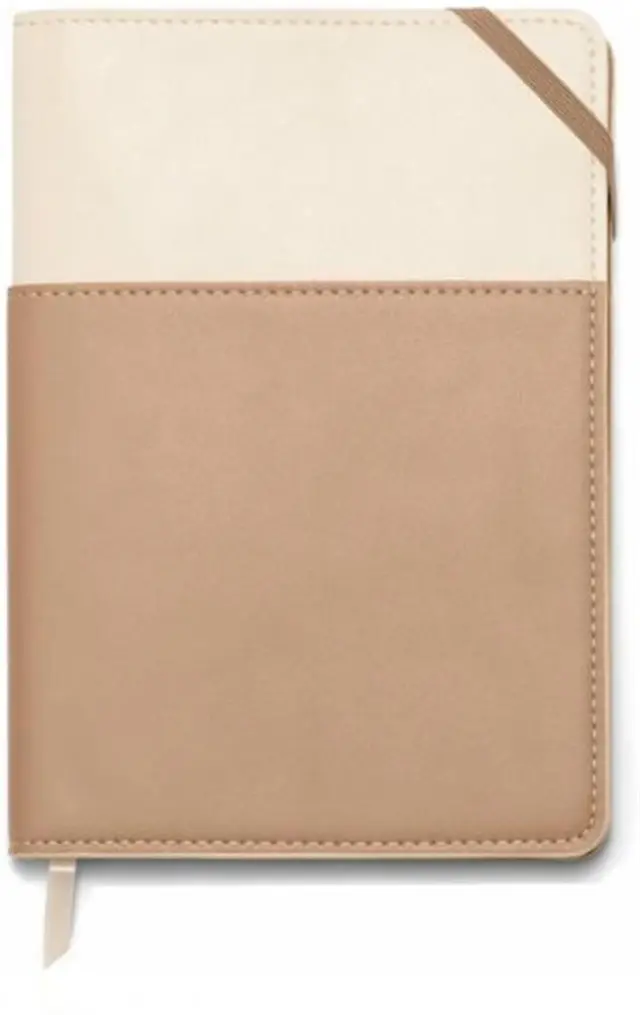 Σημειωματάριο με Θήκη Vegan Leather Pocket Journal Ivory & Taupe (Designworks)