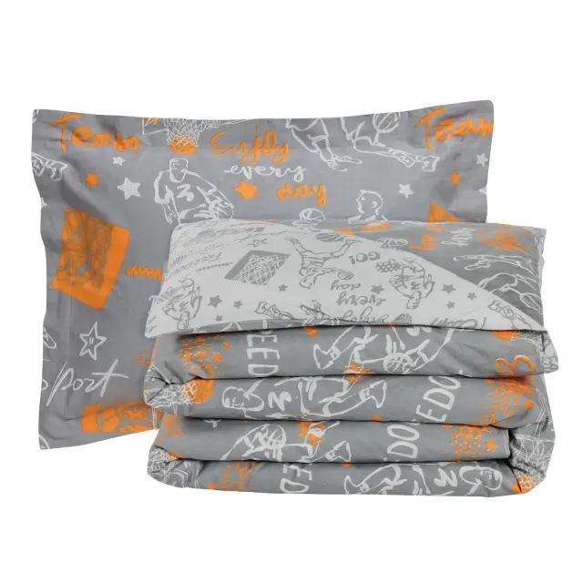 Σετ Σεντόνια 170x260 Μονά Das Home 4941 Grey-Orange 100% βαμβακερόΧωρίς Λάστιχο 3