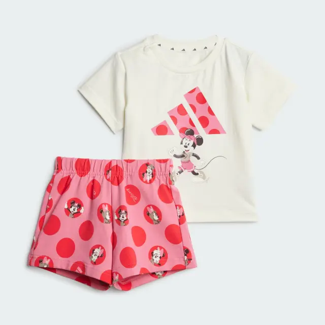 Αdidas x Disney Minnie Mouse Βρεφικό Σετ Παιδικό με Σορτς Καλοκαιρινό 2τμχ White - 2-3 χρονών