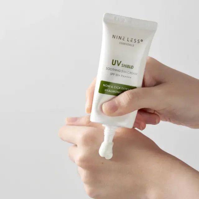 Nine Less Essentials UV Shield Soothing Sun Cream SPF 50+ PA++++ Αντηλιακή Κρέμα Προσώπου Υψηλής Προστασίας, 50ml 3