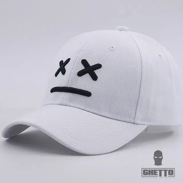 Ghetto Cap Custom 3D Logo Fashion 6-Panel White