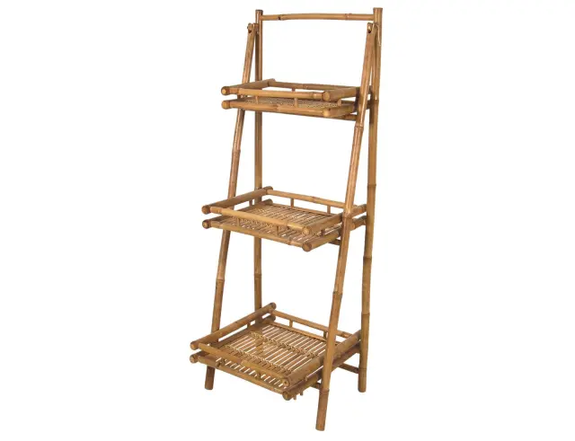 Ραφιέρα Lesli Living από Ξύλο Bamboo, με διαστάσεις 56x50x145cm - Απόχρωση Ξύλου 41291