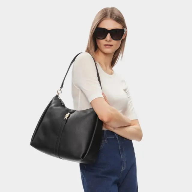 Tommy Hilfiger - Γυναικεία Τσάντα Ώμου Th Feminine Hobo AW0AW15713-BDS Μαύρο