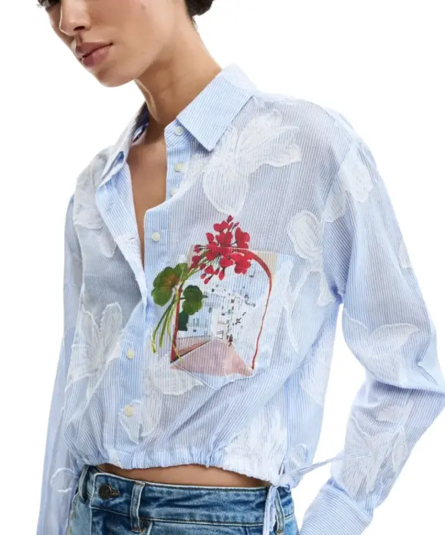 Desigual - Γυναικείο Πουκάμισο Parker 26SWCW28-5029 Σιέλ 2