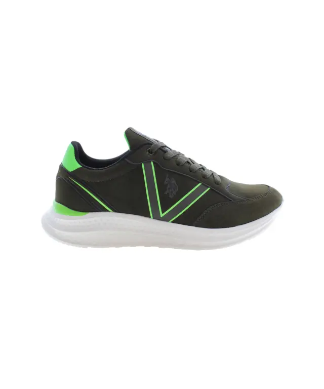 U.S. Polo Assn. - Ανδρικά Sneakers KALEB001MBYM1-MIL Μαύρο/Πράσινο