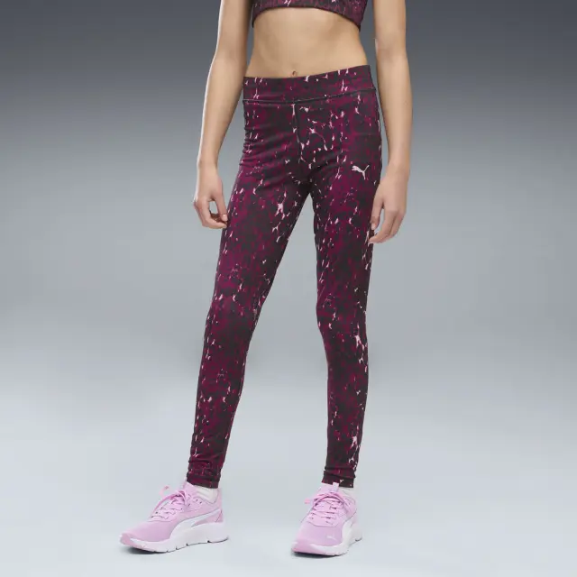 Puma Girl's TAD Essentials Allover Print Tights Φούξια 529282-41 (Puma) - 164