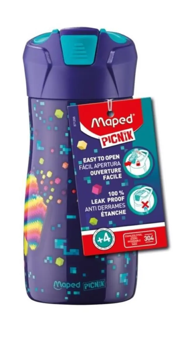 Maped Picnik Consept Ανοξείδωτο Παγούρι με Καλαμάκι Pixel 430ml/ 871298 (Maped)