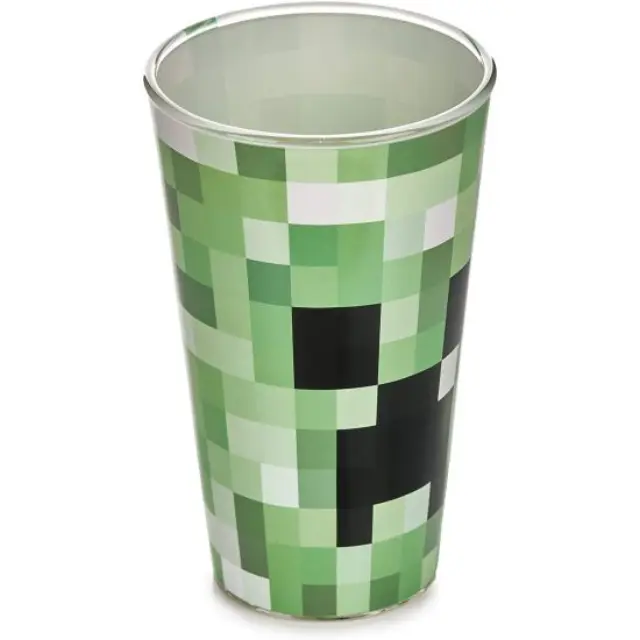 Paladone Minecraft Creeper Ποτήρι Γυάλινο Πράσινο 450ml PP6729MCF 2