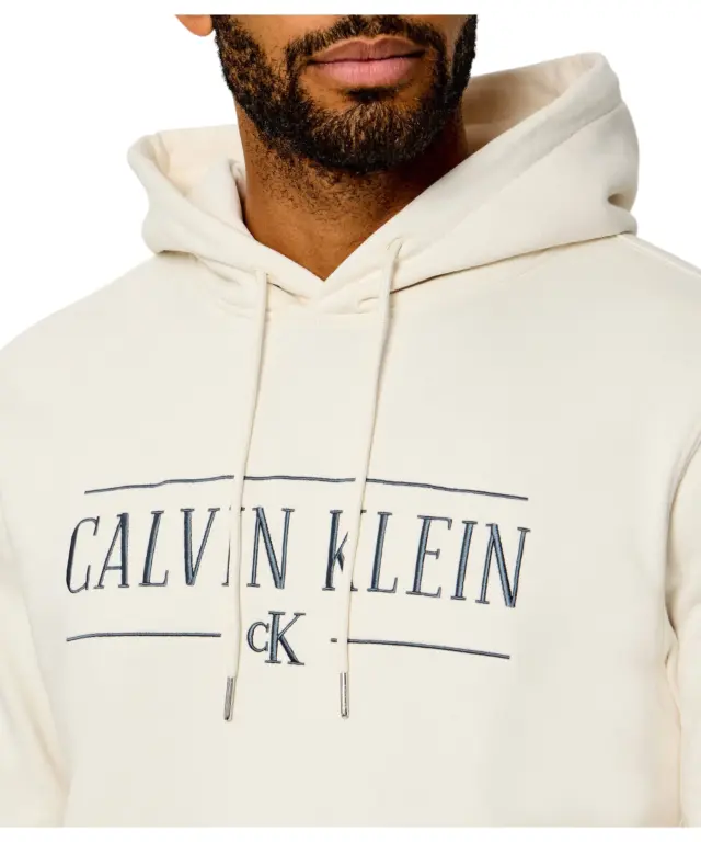 Calvin Klein - Ανδρικό Μακρυμάνικο Φούτερ Varsity Logo Relaxed Fit LV04RH238G-YAS Εκρού 3