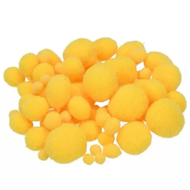 Efco Πον Πον Σετ Συνθετικά Ø7-10-15-20-25mm, Yellow - 75τεμ