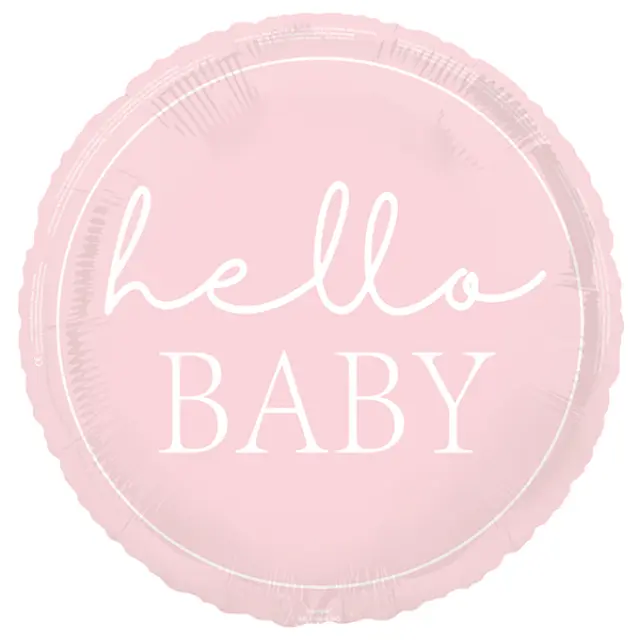 Μπαλονι Φοιλ 18 Hello Baby Pink - Ροζ / 46εκ