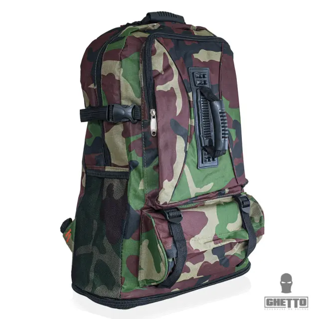 Ghetto Waterproof Camo Tactical Backpack | Military Style Multi-Pocket Travel Bag 2