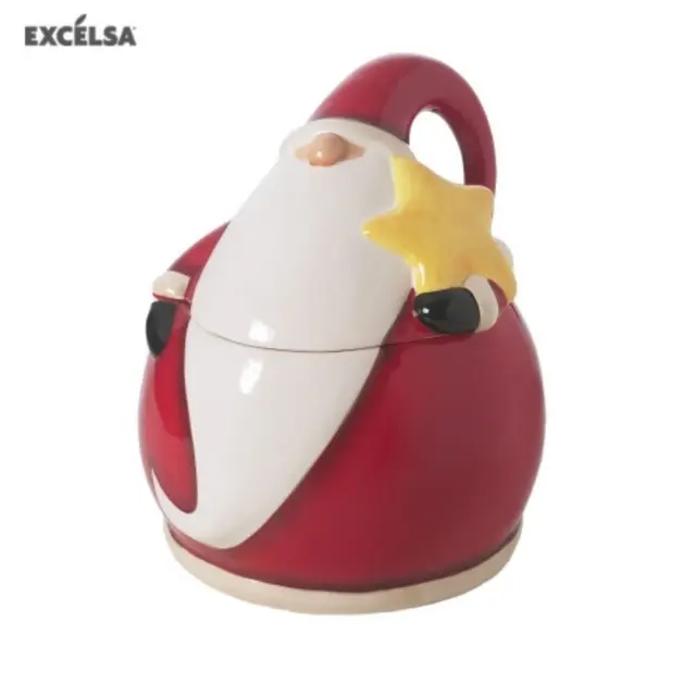 Excelsa Χριστουγεννιάτικο Βάζο για Μπισκότα: Xmas Santa 2