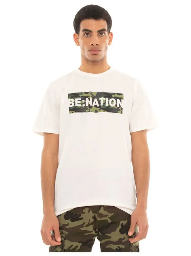 BE NATION CAMO PRINT S/S TEE - XXL