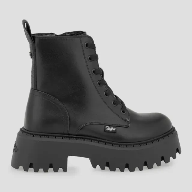 Αρβυλάκια με Chunky Πλατφόρμα Buffalo Aspen Lace Up MID BUF. 00018471 Μαύρο - 37