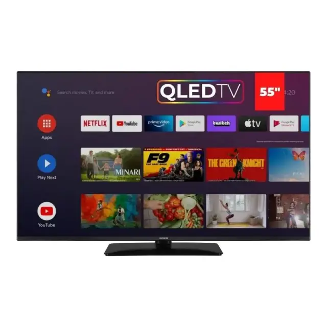 AIWA QLED-855UHD-SLIM Smart Τηλεόραση 55″ 4K UHD QLED HDR με Android TV