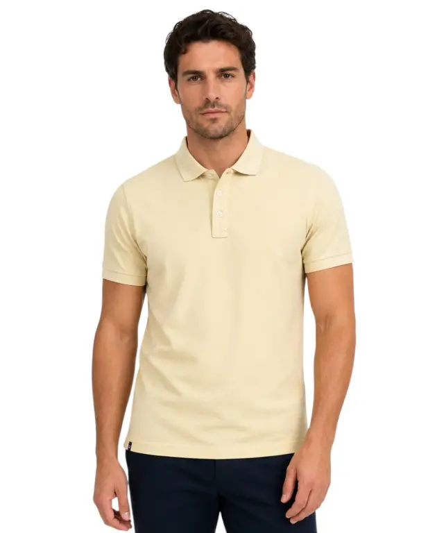 Norway Nautical School - Ανδρική Κοντομάνικη Μπλούζα Polo 858867-BEIGE Μπεζ