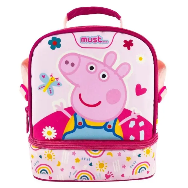 Must Τσαντάκι Φαγητού Ισοθερμικό 2 Θήκες Peppa Pig 000482743