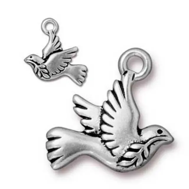 Διακοσμητικό Χυτό Pewter - Περιστέρι - Antique Silver - 1τεμ