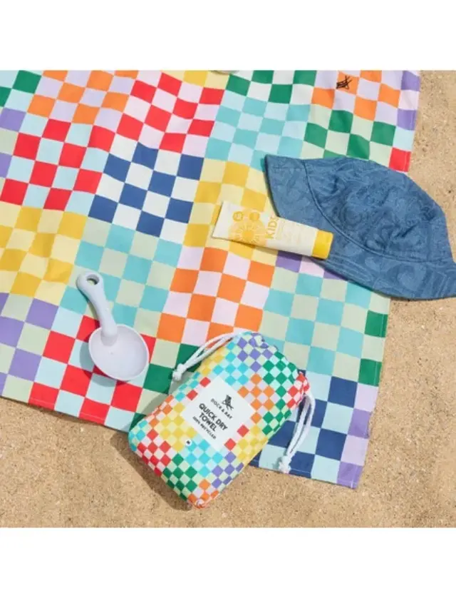 Dock & Bay: Πετσέτα θαλάσσης - Check Me Out Microfiber (Μικροϊνες) 160x90 εκ 3