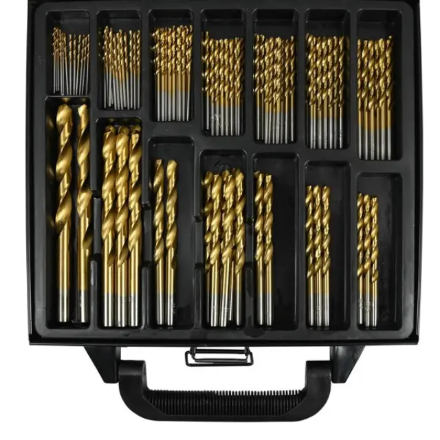 Drill set 101 pieces HSS tita coated