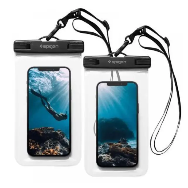 Universal Αδιάβροχη Θήκη Spigen A601 για Smartphones έως 6.8" Διάφανο (2 τεμ.) N55383