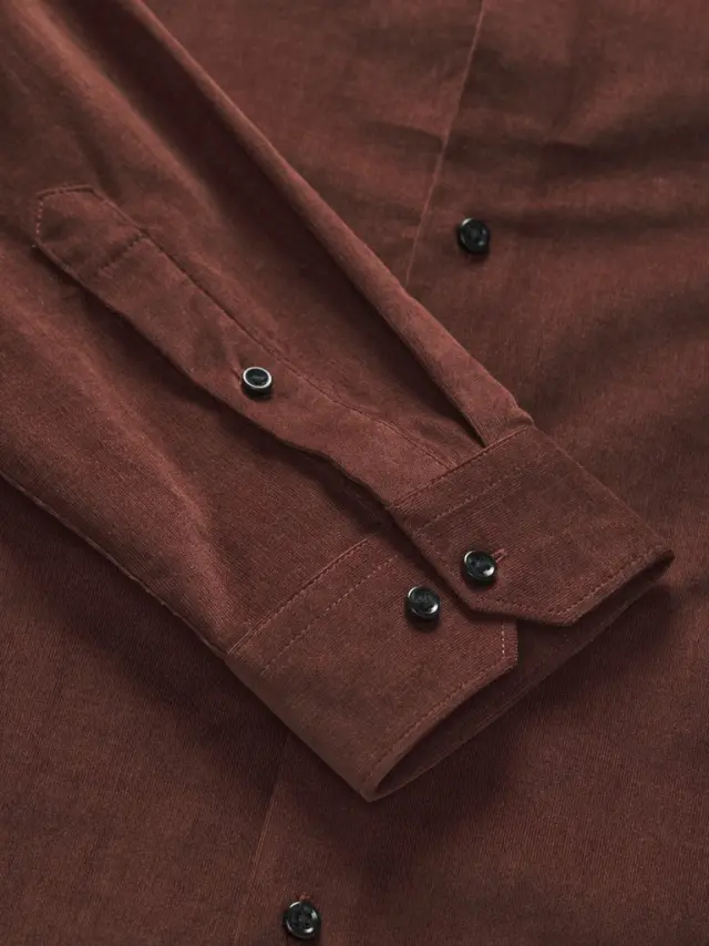 JPRBLAPARKER CORDUROY L/S SHIRT BF - Bitter Chocolate 2