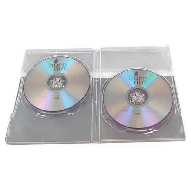 Θήκη Διπλή για DVD Πλαστική Διαφανής Λευκή