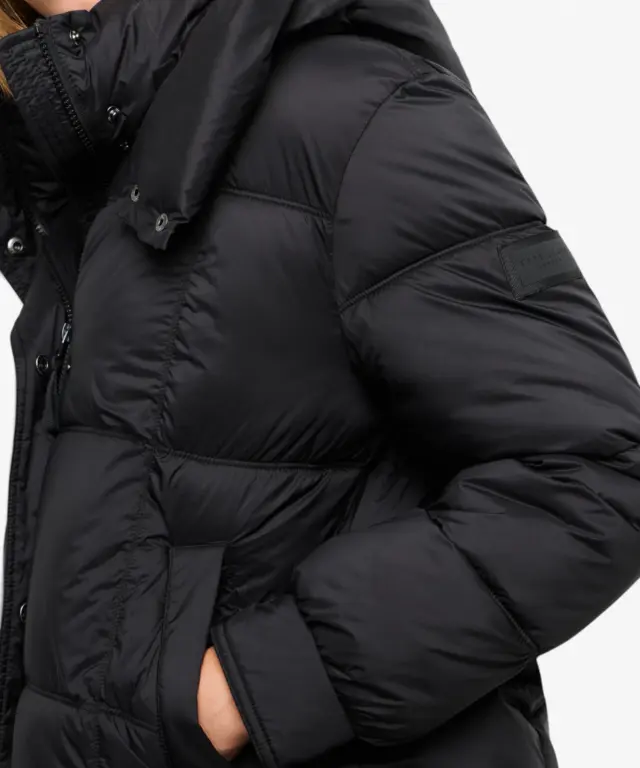 Pepe Jeans - Γυναικείο Αδιάβροχο Κοντό Puffer Μπουφάν Essentials Lauren PL4024541-999 Μαύρο 3