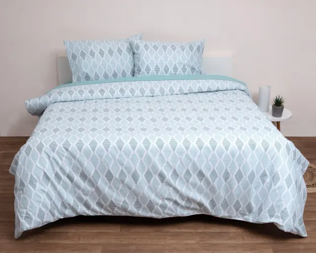 Σετ Σεντόνια 240x260 Υπέρδιπλα Fresh Viopros Λάρα Μέντα 100% βαμβακερόΧωρίς Λάστιχο
