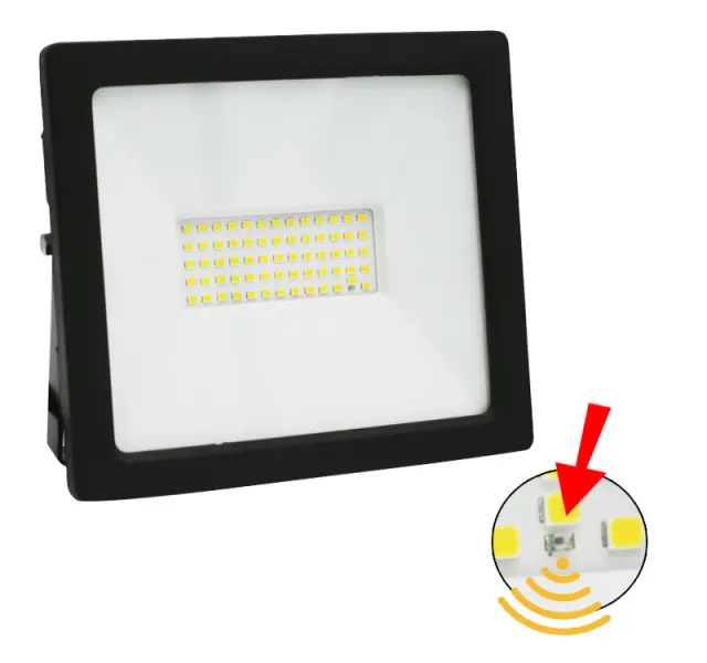 ΠΡΟΒΟΛΕΑΣ LED 50W ΦΩΤΟΚΥΤΤΑΡΟ 4000Κ IP65 MAYPΟΣ