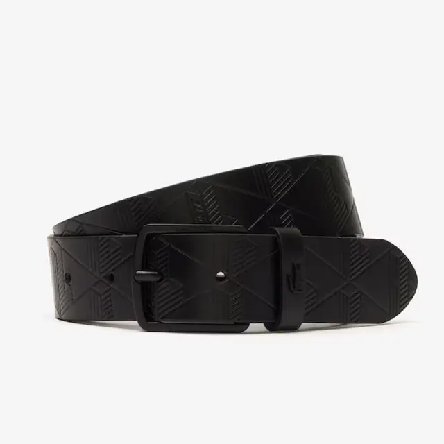 Δερμάτινη Ζώνη Lacoste 3RC4093-000 Μαύρο - 115