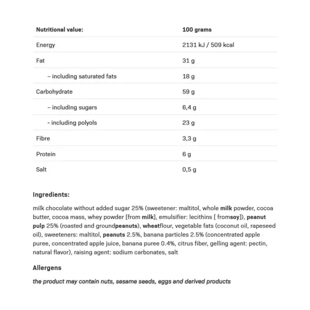 ALLNUTRITION Fitking Cookie Banana Peanut Butter 2