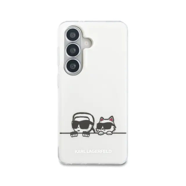 Karl Lagerfeld IML K&CH Peekaboo Logo Magnetic Case for Samsung Galaxy S26+ White 2