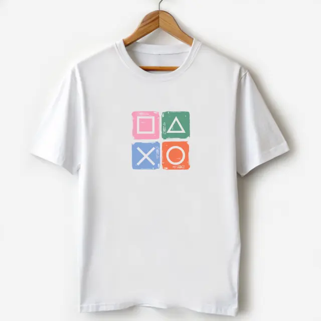T-shirt Noshame® Λευκό με τύπωμα Playstation - 122320 - XXL 2