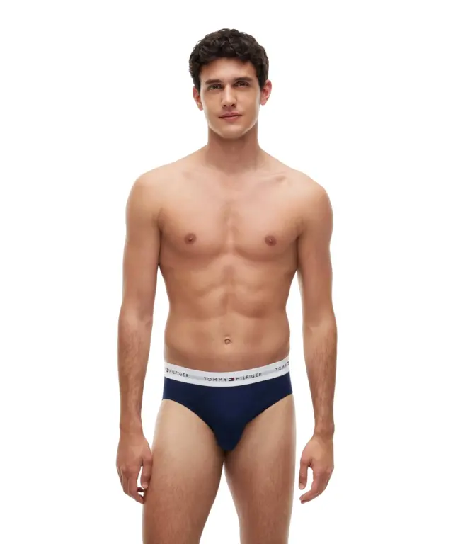 Tommy Hilfiger - Ανδρικά Σλιπ 3Pack 'Signature Ctn Ess' UM0UM03875-0WE Μπλε Σκούρο 2