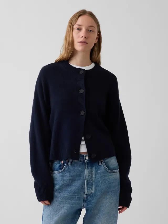 Γυναικεία Ζακέτα CashSoft σε Oversized Chunky Γραμμή New classic navy blue