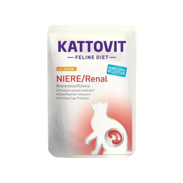 KATTOVIT Feline Diet Niere-Renal Chicken - wet cat food - 85g