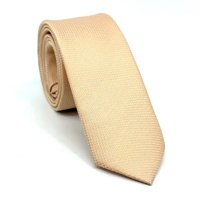 Γραβάτα Microfiber σε Σομόν Φόντο Σετ με Μαντηλάκι 3