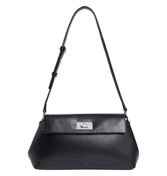 Calvin Klein - Γυναικεία Τσάντα Ώμου CK Push Shoulder Bag K60K612204-BEH Μαύρο