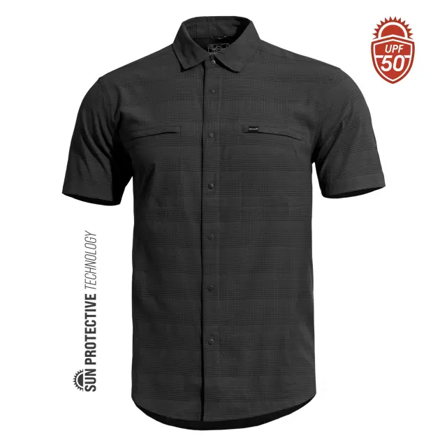 RIPPLE SUNPROOF SHIRT K02028 01-Black - XS