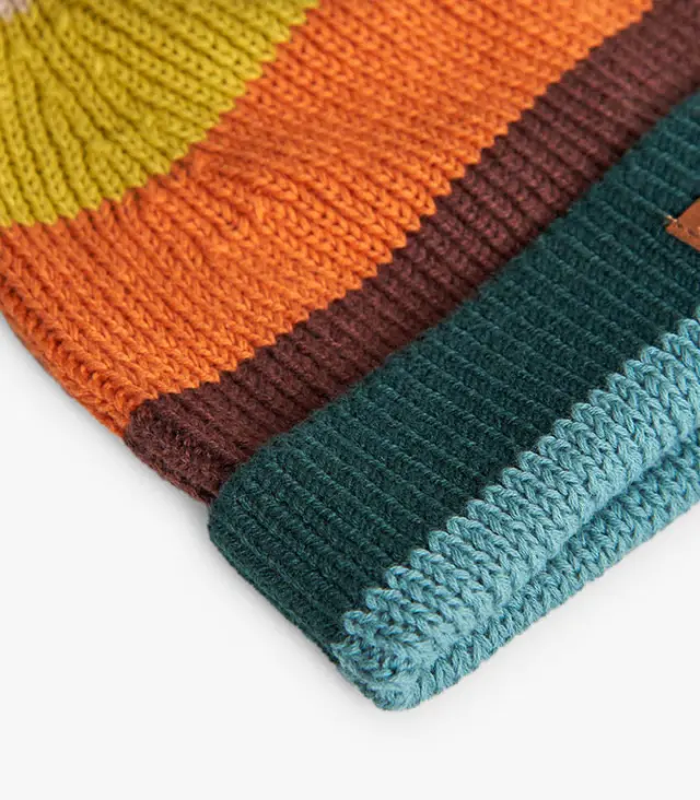 Knitwear hat striped for boy -BCI - M/50 2