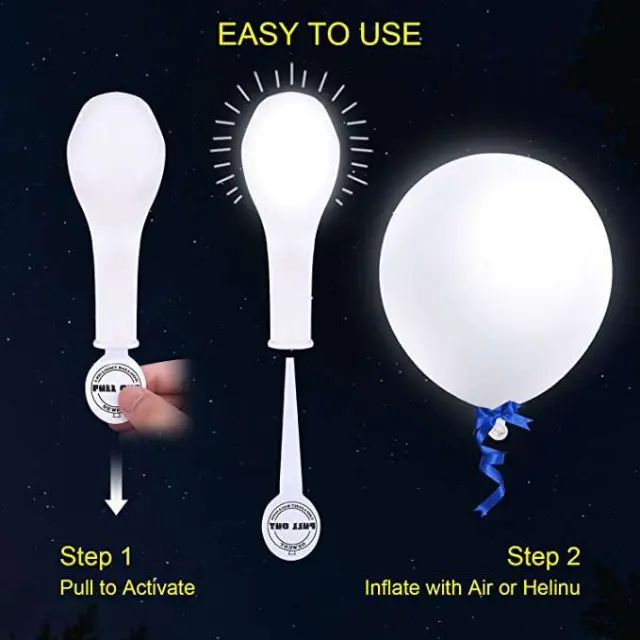 Μπαλόνια που φωσφορίζουν στο σκοτάδι Light up led 5τμχ 3