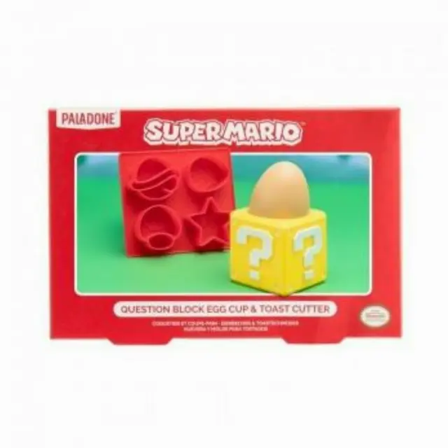 Super Mario Question Block Αυγοθήκη Πλαστική Κίτρινη 3