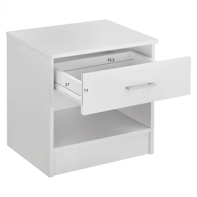 ΚΟΜΟΔΙΝΟ ΜΕ 1 ΣΥΡΤΑΡΙ ΛΕΥΚΟ FB92345.05 45x35,5x47 εκ. 3