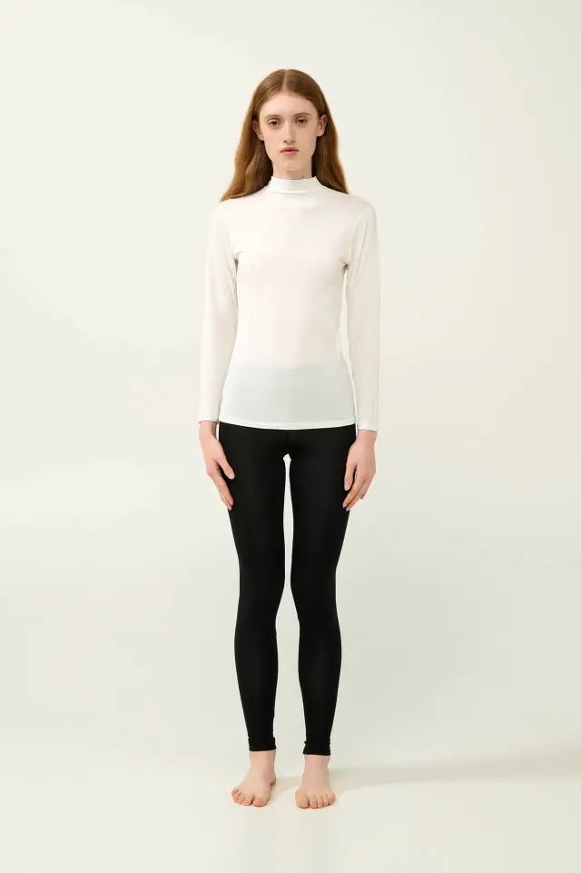 Γυναικείο Φανελάκι με Ψηλή Λαιμόκοψη Vamp 23818 CREAM 3