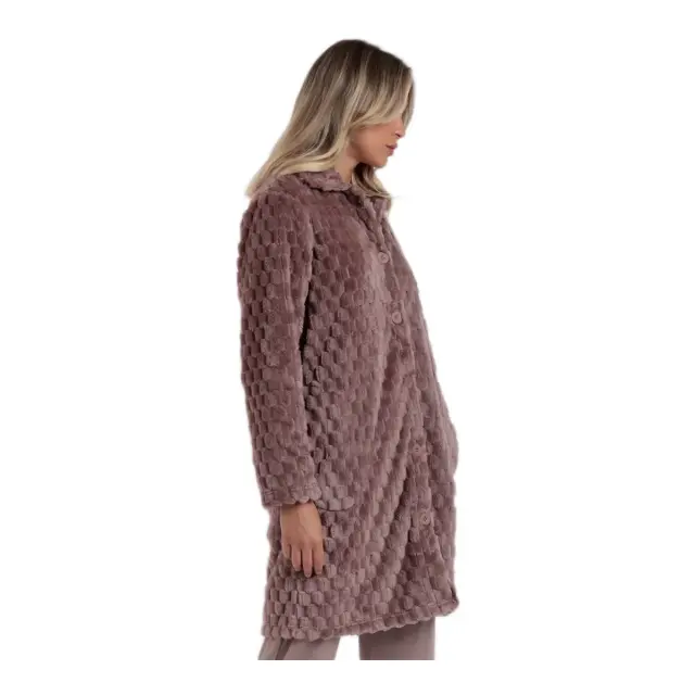 Admas Γυναικεία Ρόμπα Classic Warm Soft Sleep, Χρώμα Mocha 2
