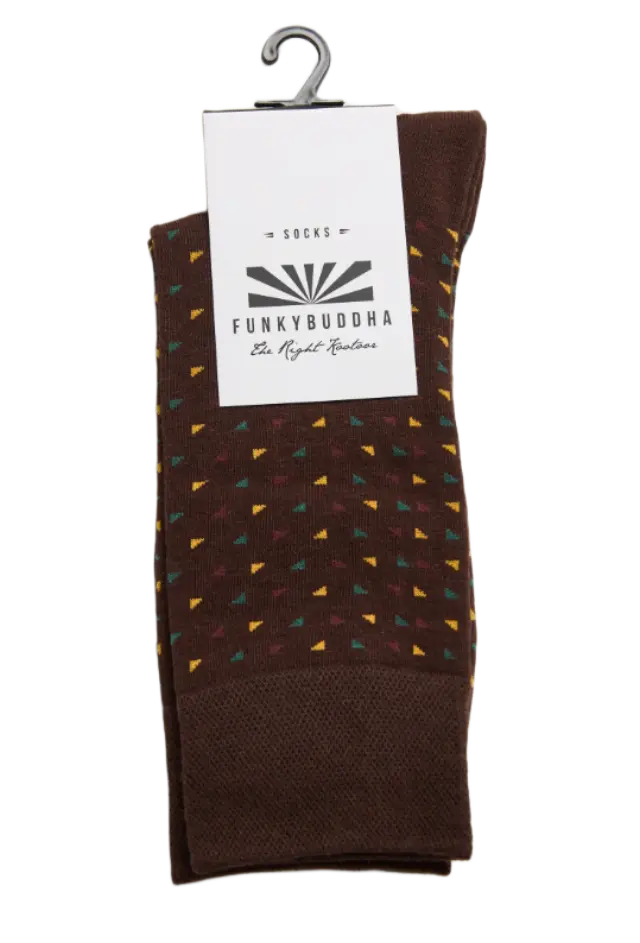 FunkyBuddha ανδρικές κάλτσες micro patterned FBM014-370-10-2