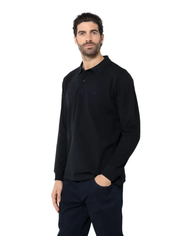 The Bostonians ανδρική μπλούζα πόλο μακρυμάνικη regular fit 3PL0001-14 2